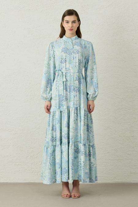 Bloom Serisi Elbise-Buz Mavi-MRW-1610