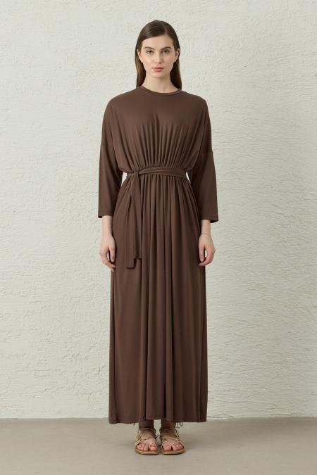 Very Elbise-Kahverengi -MRW-1816