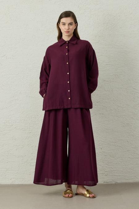 Venedik Pamuk Takım-Mürdüm 