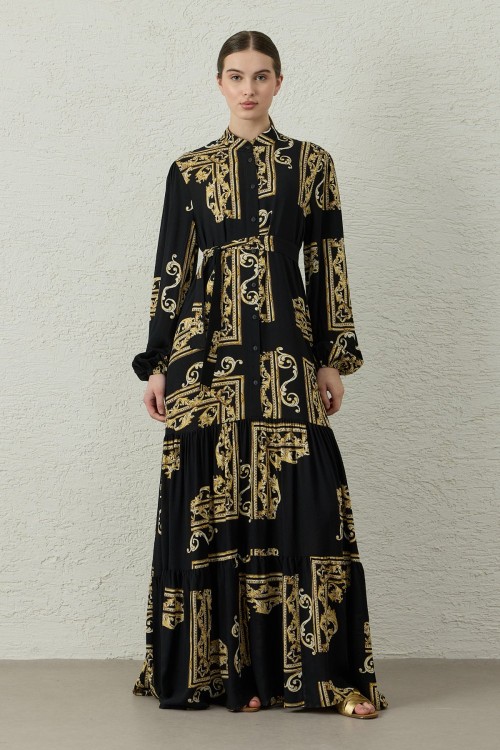 Shine Vual Elbise-Gold