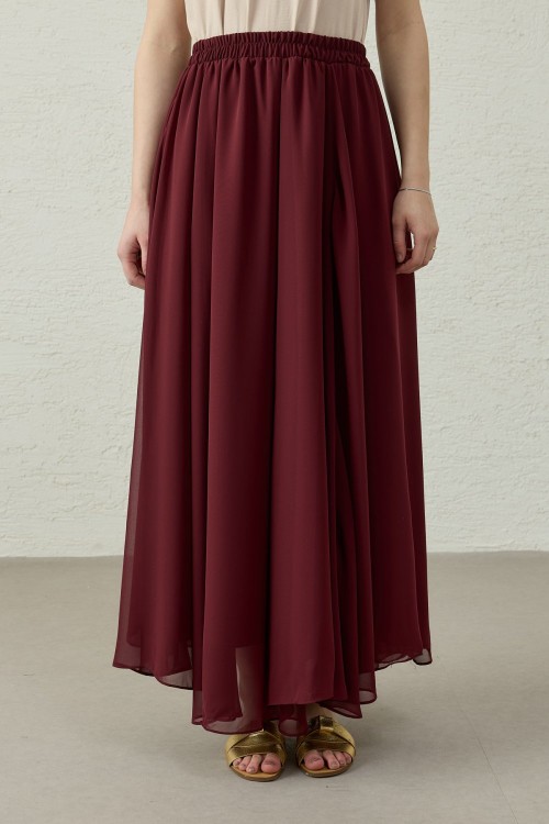 Kuğu Etek-Bordo