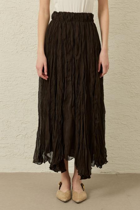 Şifon Kraş Etek-Acı Kahve-MRW-1835