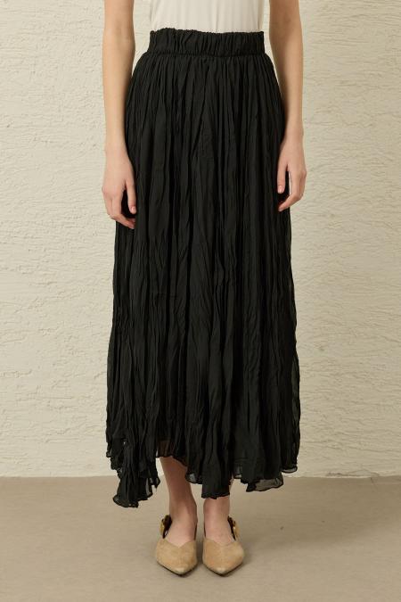 Şifon Kraş Etek-Siyah-MRW-1835