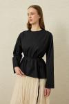 Verev Poplin Tunik-Siyah-MRW-1839