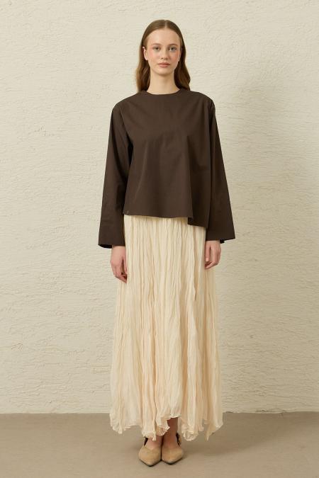 Verev Poplin Tunik-Lacivert-MRW-1839