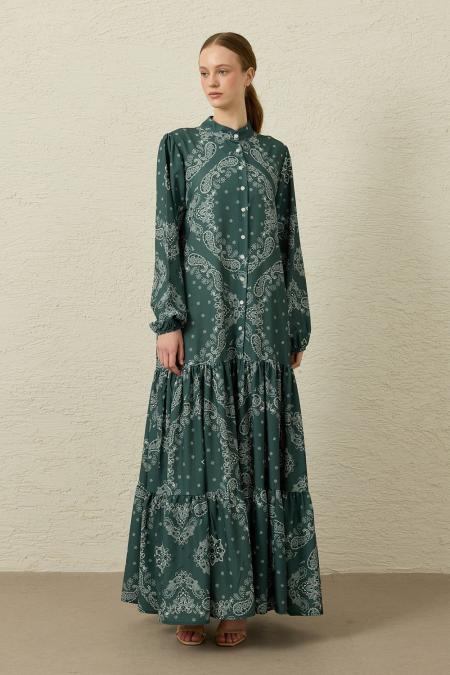 Le Lys Elbise- Yeşil -MRW-1776