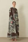 Bali Linen Elbise-Kahverengi-MRW-1845