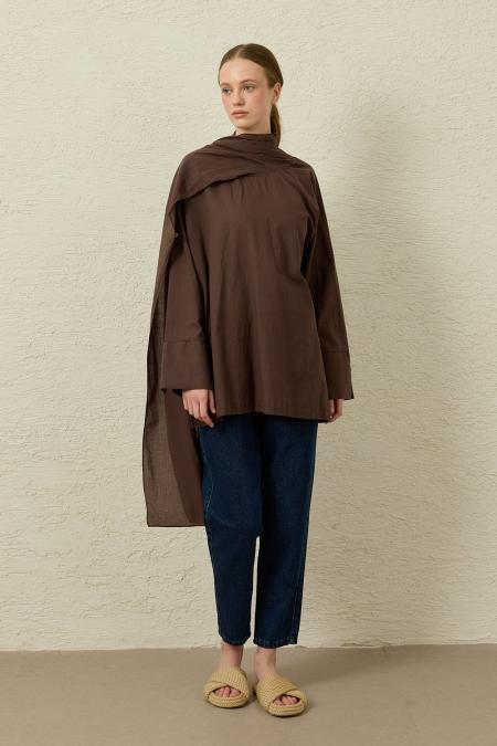 Amalfi Gömlek-Acı Kahve-MRW-1829