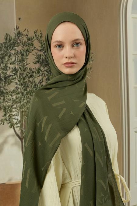 Mw Elegante Şal-Haki-MRW-1842