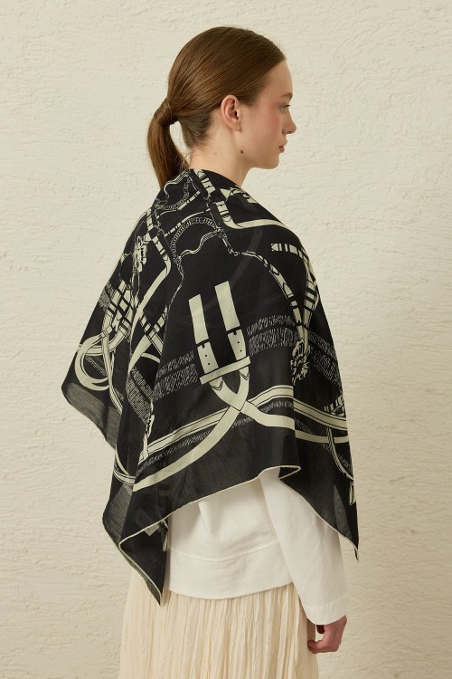 Breeze Şal-Siyah-MRW-1841