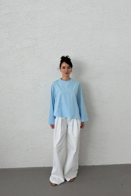 Verev Poplin Tunik-Bebe Mavi-MRW-1839