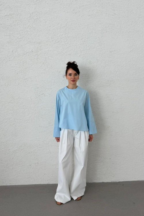 Verev Poplin Tunik-Bebe Mavi-MRW-1839