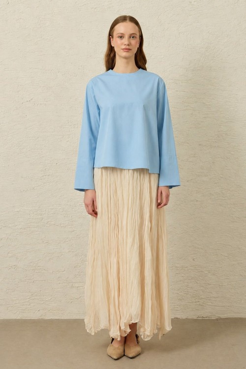 Verev Poplin Tunik-Bebe Mavi-MRW-1839