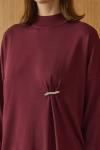 Broş Triko Tunik-Bordo-MRW-1922