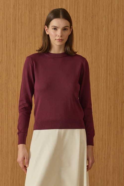 Triko Basic Tunik-Bordo-MRW-1923