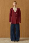 Lady Triko Ceket-Bordo-MRW-1921