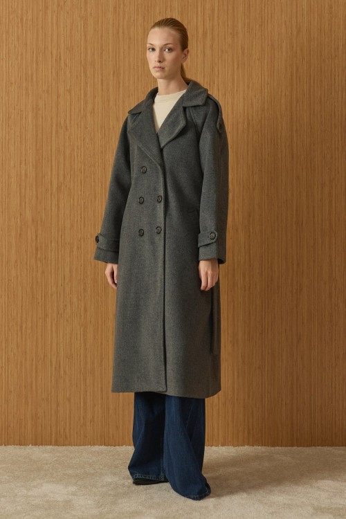 Vegas Kaşe Kaban-Gri-MRW-1934