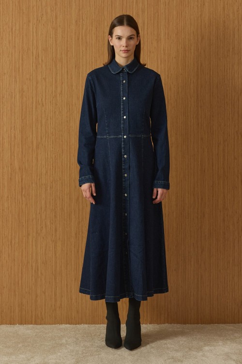 Felix Denim Elbise-Lacivert-MRW-1959