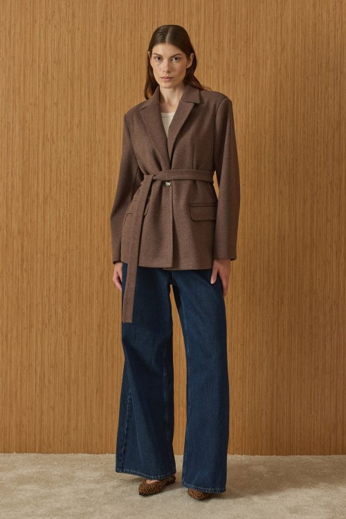 Kaşe Blazer Ceket-Kahverengi-MRW-1978