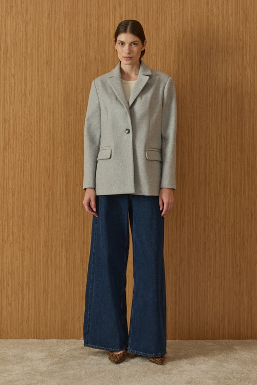 Kaşe Blazer Ceket-Gri-MRW-1978