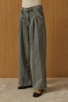 Pileli Denim Pantolon-Ky Füme-MRW-1960
