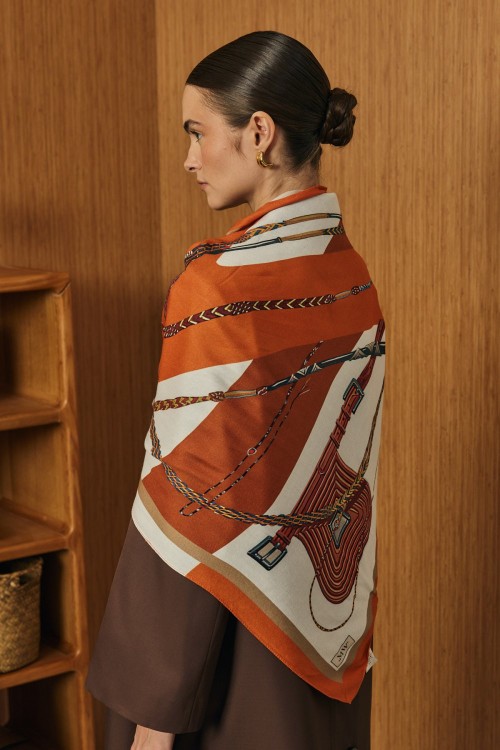 Myra Omuz Şal-Oranj-MRW-2003