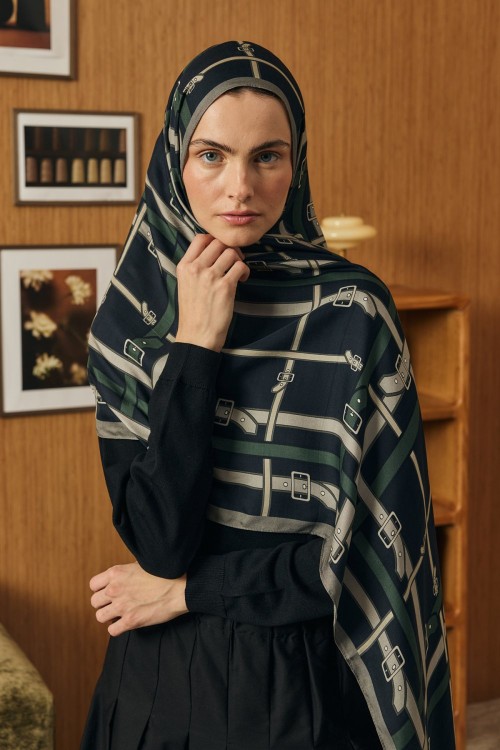 La Perla Şal-Lacivert-MRW-2017