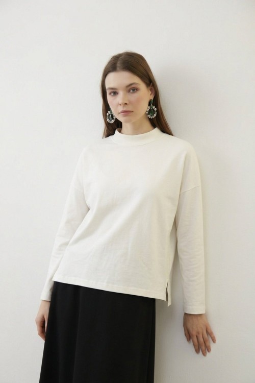 Coss Penye Sweat-Ekru-MRW-2043